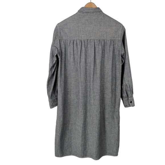 NILI LOTAN Minimalist Long Sleeve Button Down Shirt Dress - Picture 2 of 9